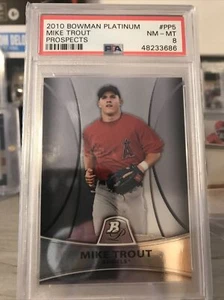 2010 Bowman Platinum Prospects Mike Trout PSA 8 NM-MT Card # PP5 - Bild 1 von 2