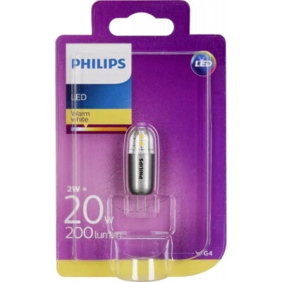 2W (=20W) Philips G4 12V Clear Capsule LED 2700K Light Bulb Halogen Replacement - Image 1 of 3