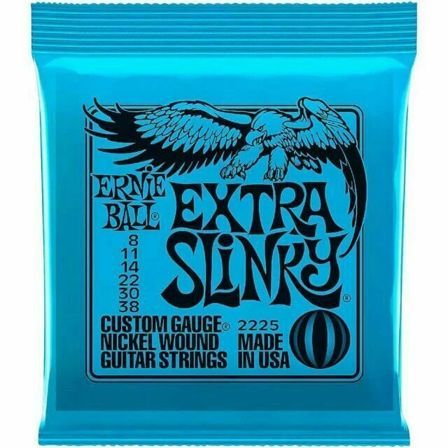Ernie Ball Extra Slinky Nickel Wound Strings Electric Guitar - 8-38 Gauge (PO2225)