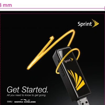 Módem de banda ancha móvil Sprint Sierra inalámbrico USB 598U - Un stock Foto 1 de 3