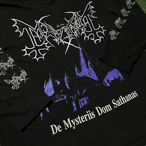 MAYHEM - De Mysteriis Dom Sathanas - Vintage LongSleeve XL Single Stitch - Picture 1 of 9