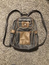 Lihao Gray and Brown single compartment backpack with 5 outer pockets