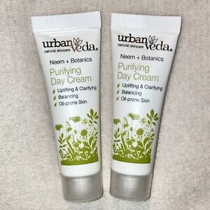 2x Urban Veda Purifying Day Cream MINI .3oz, 10ml Each New without Box, Sealed
