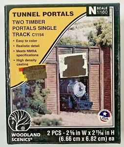 Tunnel Portals Woodland Scenics C1154 N Scale 1:160 Single Track New - Picture 1 of 2