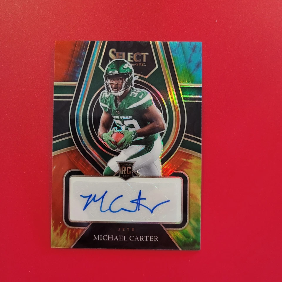 2021 Select Michael Carter Signatures Tie-Dye Prizm  6/25  RC Auto #RS-MICA - Image 1 of 4