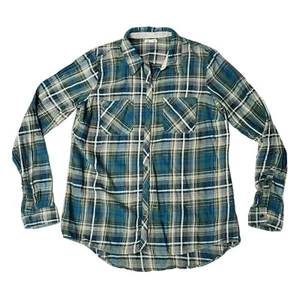 Westport Womens Plaid Shirt Size Small Roll Tab Long Sleeve Button Front Green - Picture 1 of 6