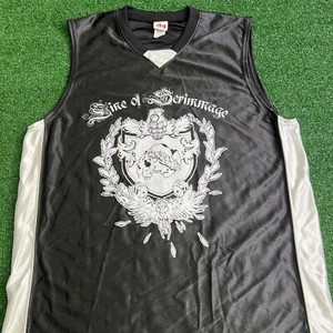 Rare Line Of Scrimmage Ruthless Hardcore Band Basketball A4 Jersey Black SZ L - Picture 1 of 9