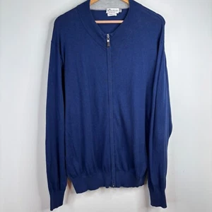 PETER MILLAR Crown Soft Cardigan Mens L Silk Golf Country Club Coastal Preppy - Picture 1 of 8