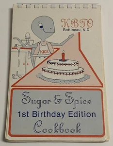 Vtg KBTO Sugar And Spice 1st Birthday Edition Cookbook Bottineau North Dakota ND - Picture 1 of 24
