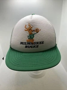 RARE Vtg 1970's Milwaukee Bucks Snapback Mesh Trucker Cap/Hat NBA Basketball EUC - Picture 1 of 12