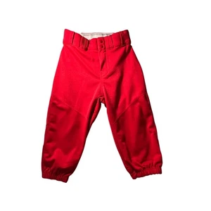 Alleson Athletic Youth Small Red Baseball Pants Elastic Cuff Excellent Condition - Picture 1 of 11