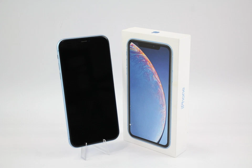 Apple iPhone XR (Unlocked) A2105 64GB Blue Grade C Original Box - Image 1 of 4