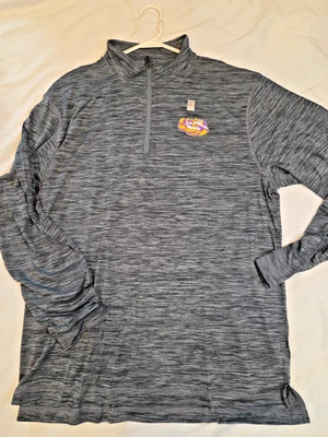 Tops Of The World Men’s Large LSU Long Sleeve Dry Fit Quarter Zip NWOT - Image 1 of 4