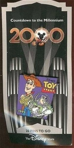 OLD Disney Pin Countdown to Millennium #21 Toy Story Woody & Buzz Lightyear 1995 - Picture 1 of 2