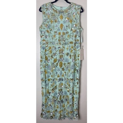 NWT MAC DUGGAL DRESS 14 GREEN MOTHER OF THE BRIDE FORMAL EVENING COCKTAIL - Image 1 of 4