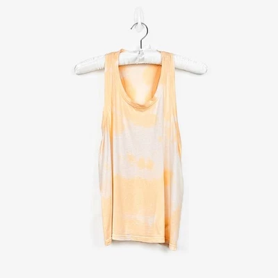 Sundry Pop Tie Dye Tank Top Size S Orange Cotton Modal Blend Casual - Image 1 of 2