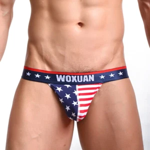 Men's Underwear USA Flag Briefs Panties American Flag Bikini Thong - M - Picture 1 of 12