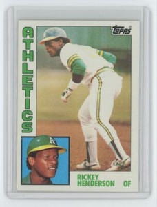 1984 Topps Rickey Henderson. . Oakland Athletics #230