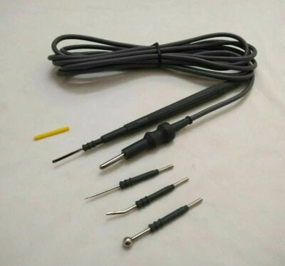 Laparoscopic Monopolar Electrode Cable Chuck Handle Footswitches Set 4mm 5Pc - Image 1 of 4