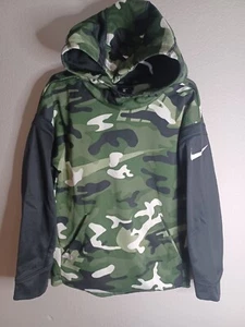 Nike Dri-Fit Hoodie Boys XS Multicolor Camouflage 100% Polyester  - Picture 1 of 4