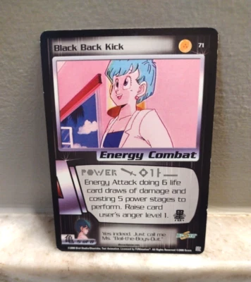 Black Back Kick - Dragon Ball Z DBZ CCG Score Card  #71 - Image 1 of 2