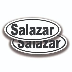 SALAZAR NAME DECALs 2 Stickers Bogo Car Truck Bumper Window - Picture 1 of 1