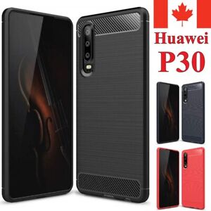 For Huawei P30 / Pro & P30 Lite Case - Carbon Fiber Shockproof Soft Back Cover