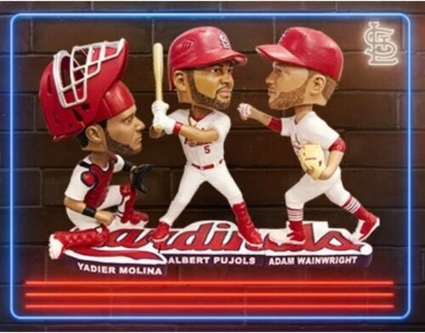 Cardinals Legends 3 pc Bobblehead Set NEW IN BOXES Cover