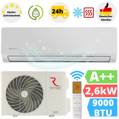 Rotenso Elis Silver Klimaanlage 9000BTU Klimagerät Inverter Klima WLAN 2,6 kW - Bild 1 von 4