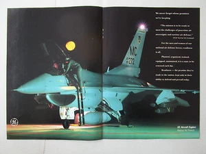 5/1989 PUB GENERAL ELECTRIC AIRCRAFT ENGINES F110-GE-129 USAF F-16 TOP DAWGS AD - Imagen 1 de 1
