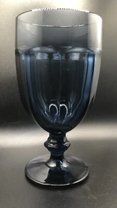 One (1) Libbey Duratuff Dark Dusky Blue 7" Gibraltar Water Iced Tea Goblet Glass - Picture 1 of 6