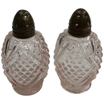 Vintage Waterford Crystal Glandore Pink Glass 1976 Salt and Pepper Shakers - Image 1 of 4