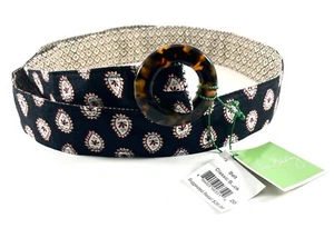 Neu mit Etikett Vera Bradley klassisches schwarzes Muster verstellbar bis 44 Zoll Stoffgürtel - Bild 1 von 6