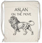 Aslan Is On The Move Drawstring Bag The Chronicles Lion Caspian Susan of Narnia