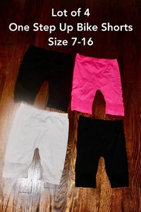 One Step Up Bike Shorts Girls 7 - 16. Lot of Four One Step Up Athletic Shorts - Picture 1 of 9
