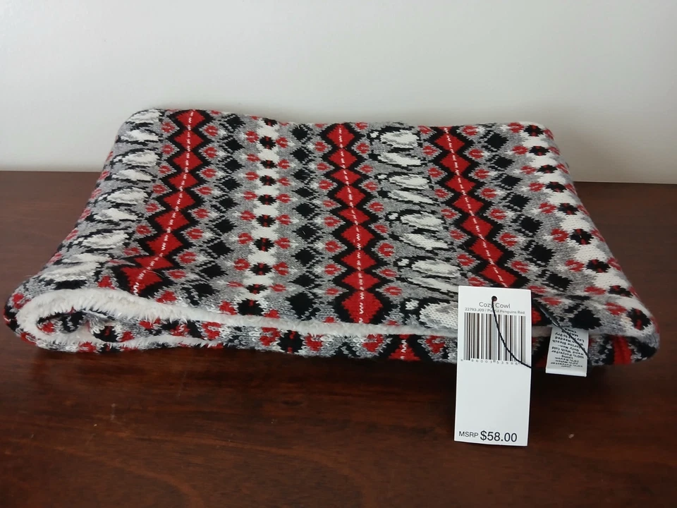 Vera Bradley Cozy Cowl Playful Penguins Red New With Tags - Image 1 of 4