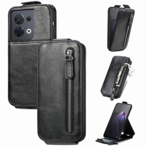Funda magnética de cuero con cremallera completa para OPPO Reno8 Pro 7 Pro Find X5Lite - Imagen 1 de 16