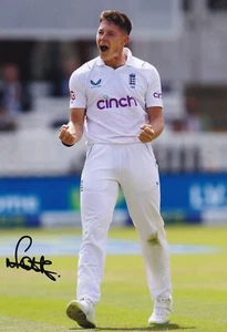 Cricket - Matthew Potts - Hand Signed 12x8 Inch Photograph - England - COA - Picture 1 of 1