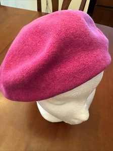 Hanna Andersson 100% Wool Beret Pink Girls Size Large Made In Czech Republic - Picture 1 of 10