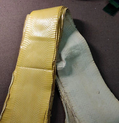 Cuero real piel de serpiente cuero pieles enteras hágalo usted mismo material curtido multicolor Foto 1 de 4