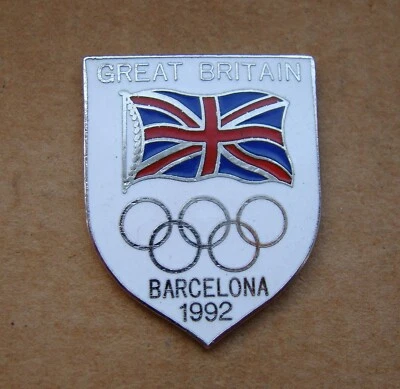 1992 Barcelona Great Britain team Olympic Games NOC rare badge pin - Image 1 of 4