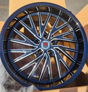 20" Inch Black Milled Red Sport RSW55 5x114.3 5x4.5 ELURE 054 Rims Wheels - Picture 1 of 6