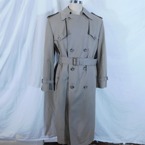 Trench cappotto vintage Christian Dior Monsieur uomo 40R beige fodera lana rimovibile