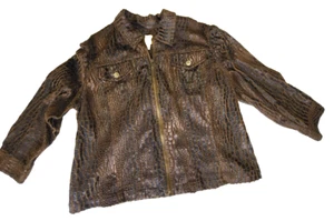 Ruby RD Damen Kunstleder braun Jacke Größe 12 - Bild 1 von 13