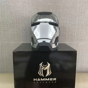 War Machine Iron Man Mk5 Helmet Mask 1:1 Voice-controlled Wearable Silver+black - Picture 1 of 9