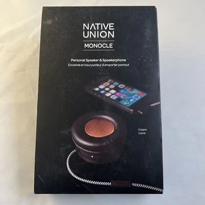 Native Union Monocle Black Diamond Personal Speaker & Speakerphone(NEW) open box - Image 1 of 4