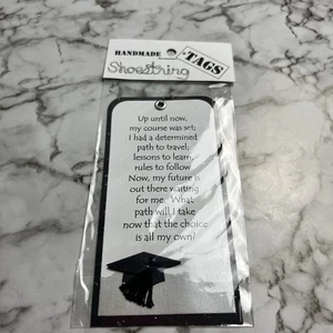 Handmade Shoestring Tags Graduation Inspirational Quote Scrapbooking Gift Tags - Picture 1 of 5