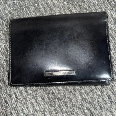 Cartera de cuero genuino negra Kenneth Cole vintage (B8) Foto 1 de 4