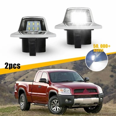 2X Luz de matrícula LED transparente Lámpara de etiqueta trasera para Mitsubishi Raider 2006-2009 Foto 1 de 4
