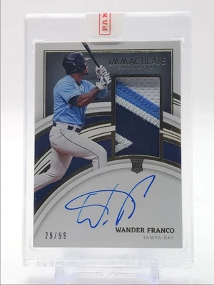 WANDER FRANCO 2022 IMMACULATE RPA ROOKIE PATCH AUTOGRAPH RC AUTO /99 Q3545 - Image 1 of 2